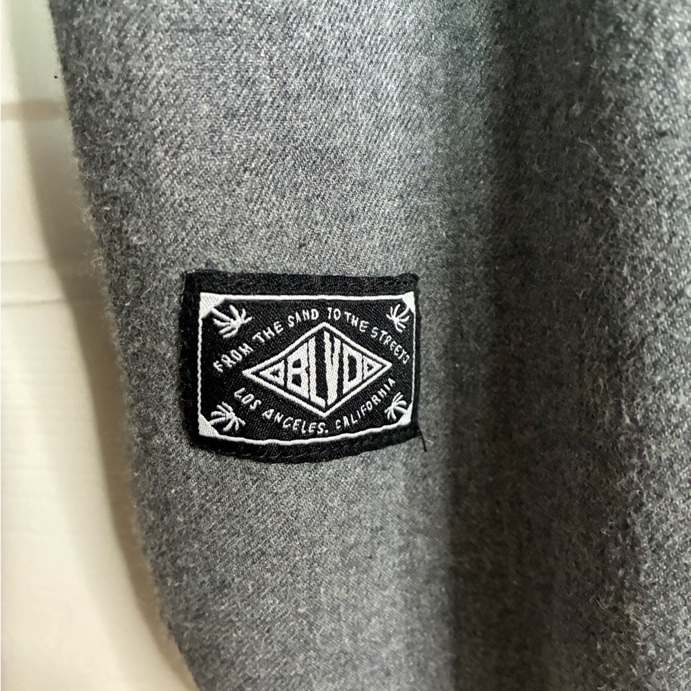BLVD Dark Gray Casual Button Down Shirt - Picture 5 of 10